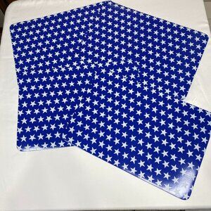 Patriotic Blue w/ White Stars Set of 4 Placemats
